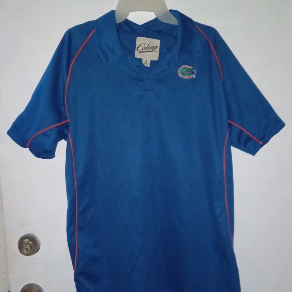 Men's Florida Gators Blue Polo Shirt with Red Piping